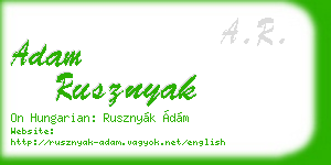 adam rusznyak business card